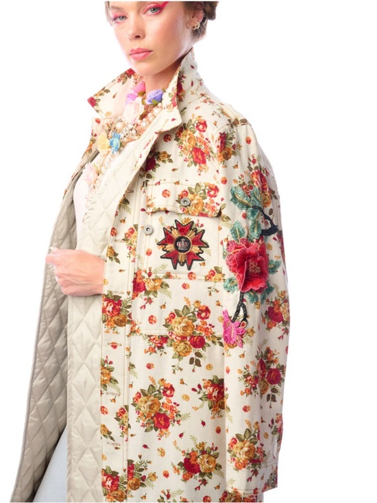 Aratta Silent Journey Jackets & Blazers - New! Aratta CARA DELVINGE COAT With Removable Vest and Appliqué $358 MSRP